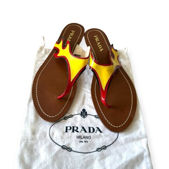 Prada Frame Flat Thong Sandals, Size 39EU, from Prada S/S 2012 Ad Campaign - Picture 3 of 14